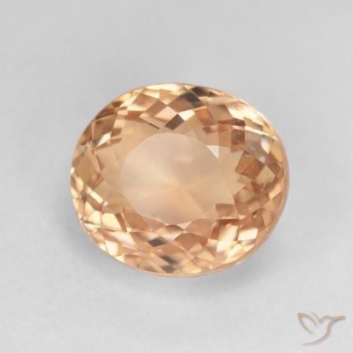 Tormalina Cantalupo Arancia naturale da 5.78 ct, Ovale, VS
