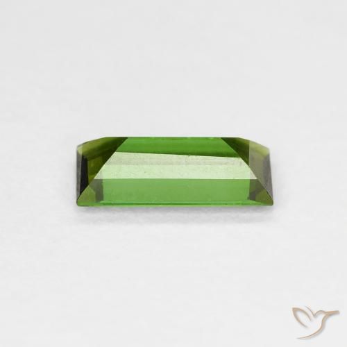 Tormalina Medium Dark-Green naturale da 0.83 ct, Taglio a baguette, SI