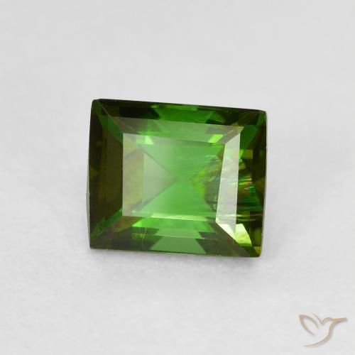 Tormalina Verde foresta naturale da 0.99 ct, Taglio a baguette, VS-SI