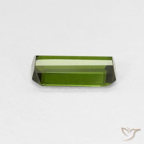 Tormalina Verde scuro naturale da 0.88 ct, Ottagonale / Taglio smeraldo, VS-SI