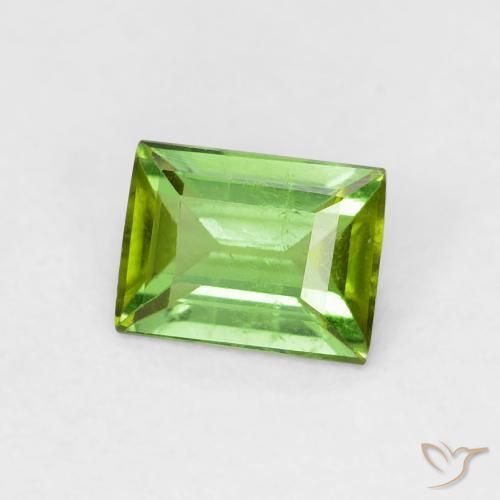 Tormalina Verde medio naturale da 0.66 ct, Taglio a baguette, VS-SI
