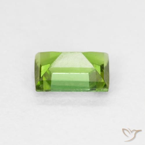 Tormalina Verde medio naturale da 0.66 ct, Taglio a baguette, VS-SI