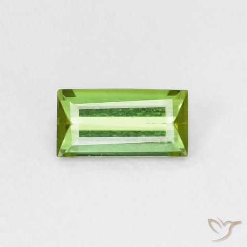 0.60ct Naturale Terra Verde Tormalina, Taglio a baguette, VVS-VS