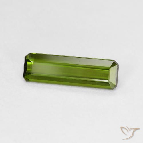 Tormalina Verde scuro naturale da 1.28 ct, Ottagonale / Taglio smeraldo, VVS-VS