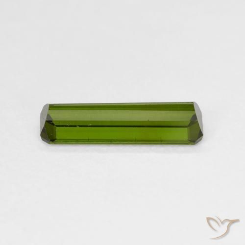 Tormalina Verde scuro naturale da 1.28 ct, Ottagonale / Taglio smeraldo, VVS-VS