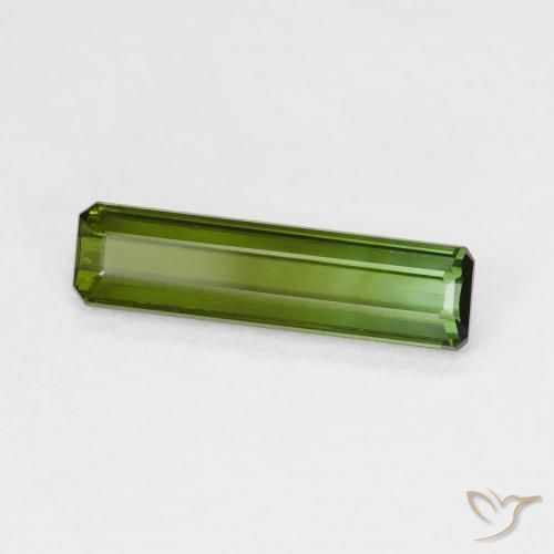 Tormalina Verde terroso naturale da 1.33 ct, Ottagonale / Taglio smeraldo, VS