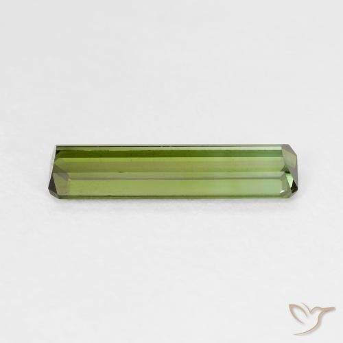 Tormalina Verde terroso naturale da 1.33 ct, Ottagonale / Taglio smeraldo, VS
