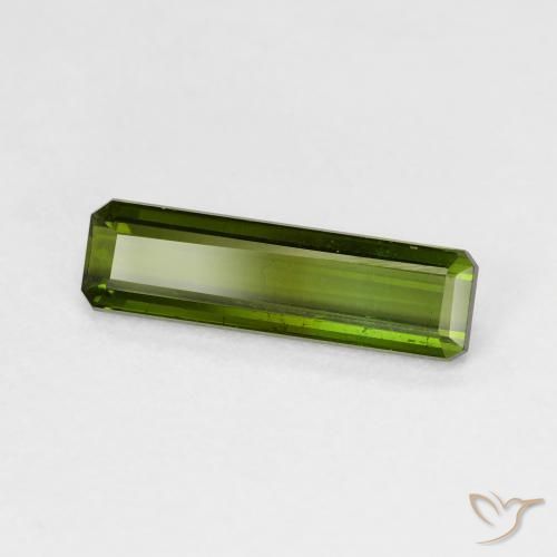 Tormalina Verde terroso naturale da 1.52 ct, Ottagonale / Taglio smeraldo, VS
