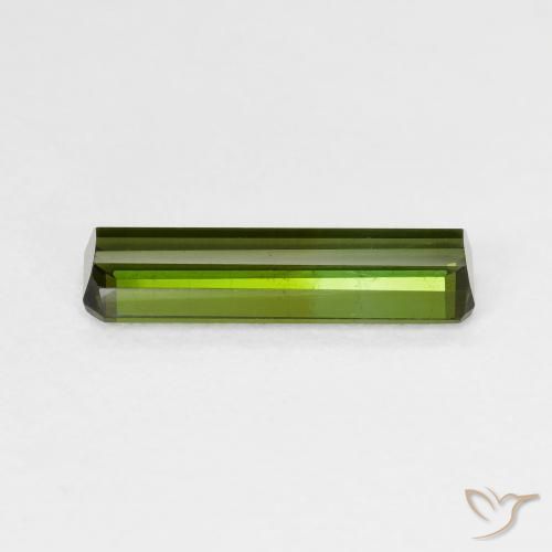 Tormalina Verde terroso naturale da 1.52 ct, Ottagonale / Taglio smeraldo, VS
