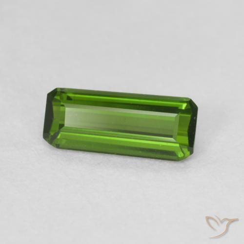 Tormalina Verde medio naturale da 0.77 ct, Ottagonale / Taglio smeraldo, VVS