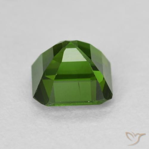 Tormalina Verde scuro naturale da 0.86 ct, Ottagonale / Taglio smeraldo, VS