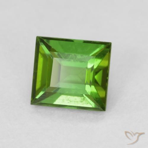 Tormalina Verde scuro naturale da 0.70 ct, Taglio a baguette, VS