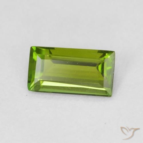 Tormalina Verde foresta naturale da 0.70 ct, Taglio a baguette, VVS