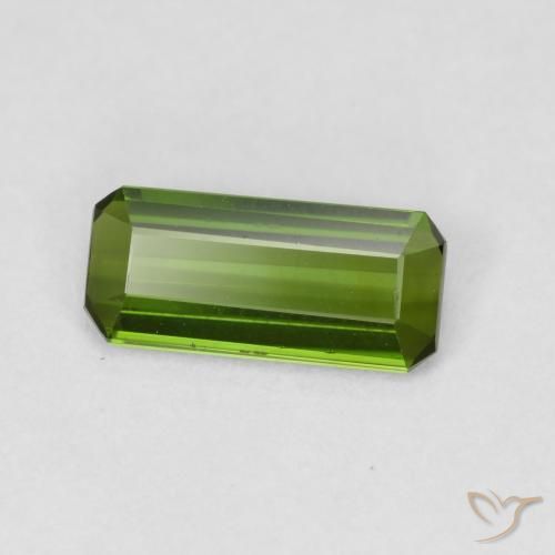 Tormalina Verde terroso naturale da 0.84 ct, Ottagonale / Taglio smeraldo, VVS
