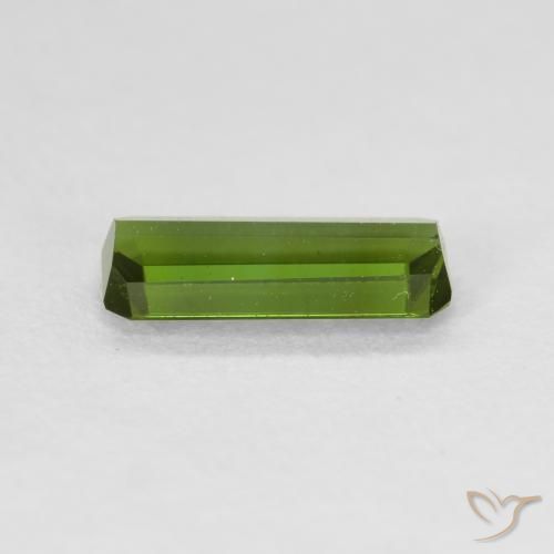Tormalina Verde terroso naturale da 0.84 ct, Ottagonale / Taglio smeraldo, VVS