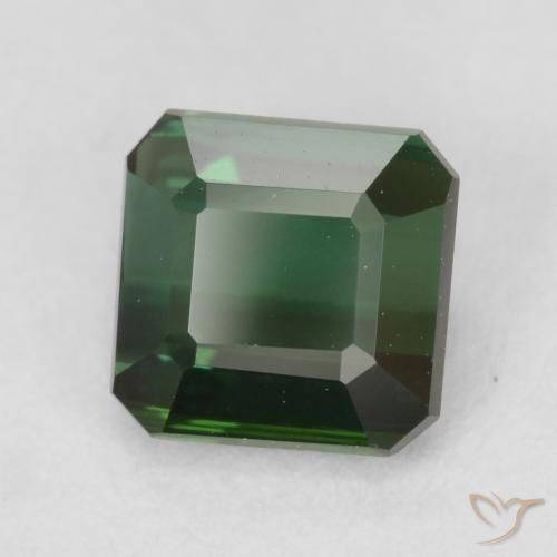 Tormalina Verde scuro naturale da 1.13 ct, Ottagonale / Taglio smeraldo, VVS