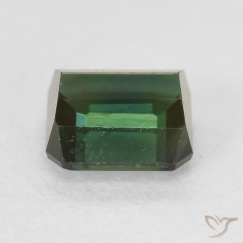 Tormalina Verde scuro naturale da 1.13 ct, Ottagonale / Taglio smeraldo, VVS