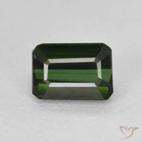 1.46ct Naturale Verde molto scuro Tormalina, Taglio smeraldo, VVS