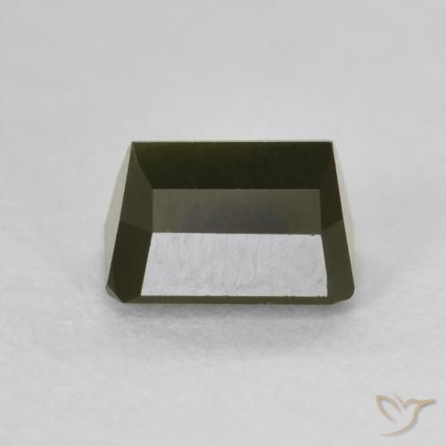 Tormalina Verde molto scuro naturale da 1.46 ct, Ottagonale / Taglio smeraldo, VVS
