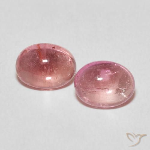2.79ctw Naturale Rosa arancio Tormalina, Ovale, Trasparente