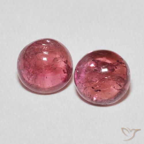 2.47ctw Naturale Rosa medio Tormalina, Rotondo, Trasparente