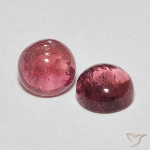 Gemme di Tormalina Rosa medio naturale da 2.47 ct, Rotondo, Trasparente