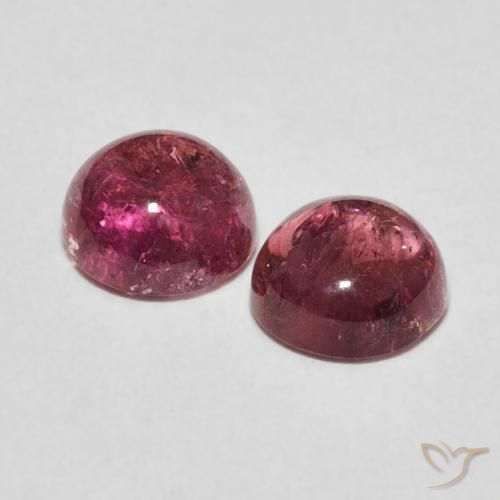 Gemme di Tormalina Rosa medio naturale da 2.47 ct, Rotondo, Trasparente
