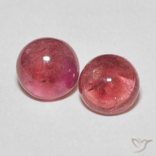 2.61ctw Naturale Rosa medio Tormalina, Rotondo, Trasparente