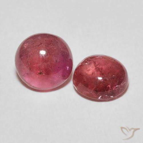 Gemme di Tormalina Rosa medio naturale da 2.61 ct, Rotondo, Trasparente