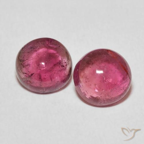 2.74ctw Naturale Rosa hot Tormalina, Rotondo, Trasparente
