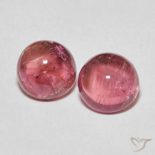 2.62ctw Naturale Rosa hot Tormalina, Rotondo, Trasparente