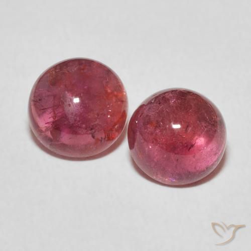 2.80ctw Naturale Rosa medio Tormalina, Rotondo, Trasparente