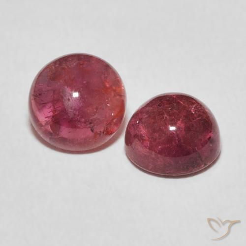 Gemme di Tormalina Rosa medio naturale da 2.80 ct, Rotondo, Trasparente