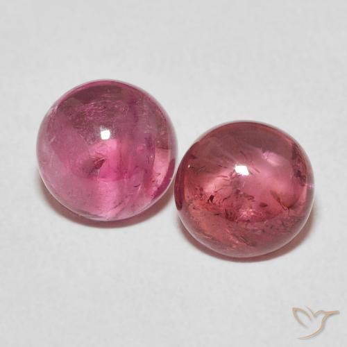 3.76ctw Naturale Rosa intenso intenso Tormalina, Rotondo, Trasparente