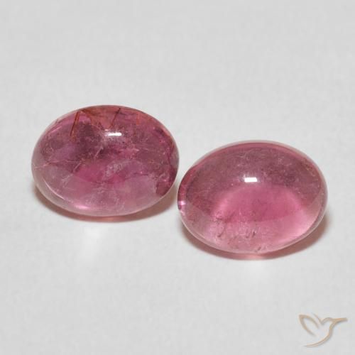 2.99ctw Naturale Rosa gomma da masticare Tormalina, Ovale, Trasparente