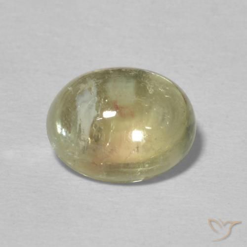 2.44ct Naturale Verde giallastro Tormalina, Ovale, Trasparente