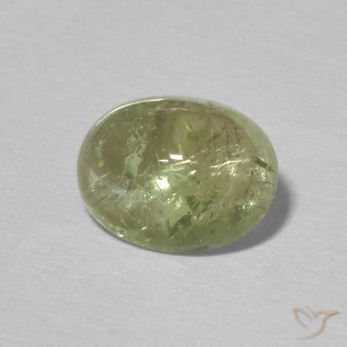Tormalina Verde caldo naturale da 1.92 ct, Ovale, Trasparente