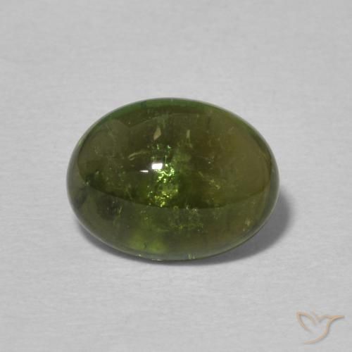 1.75ct Naturale Verde medio Tormalina, Ovale, Trasparente