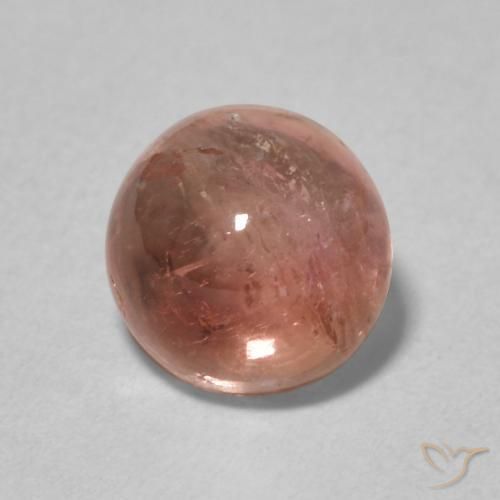 Tormalina Rosa arancione naturale da 1.79 ct, Rotondo, Trasparente