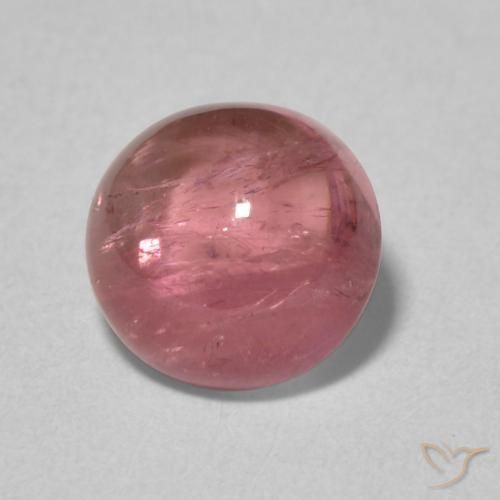 Tormalina Rosa intenso naturale da 1.81 ct, Rotondo, Trasparente