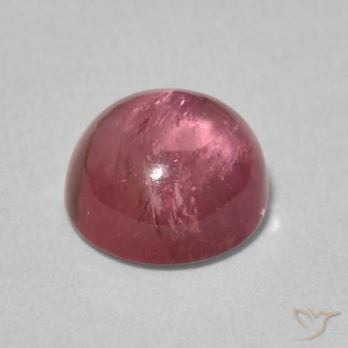 Tormalina Rosa intenso naturale da 1.81 ct, Rotondo, Trasparente