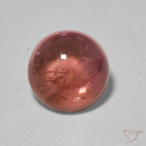 1.21ct Naturale Rosa arancione Tormalina, Rotondo, Trasparente