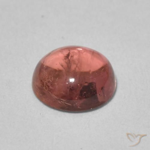 Tormalina Rosa arancione naturale da 1.21 ct, Rotondo, Trasparente