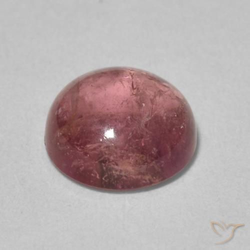 Tormalina Rosa medio naturale da 1.79 ct, Rotondo, Trasparente