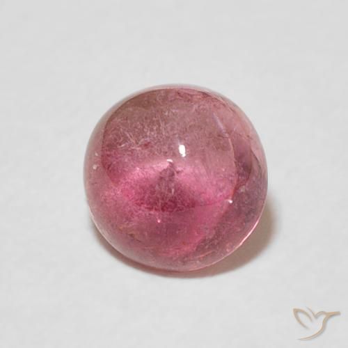 Tormalina Rosa scuro naturale da 1.05 ct, Rotondo, Trasparente