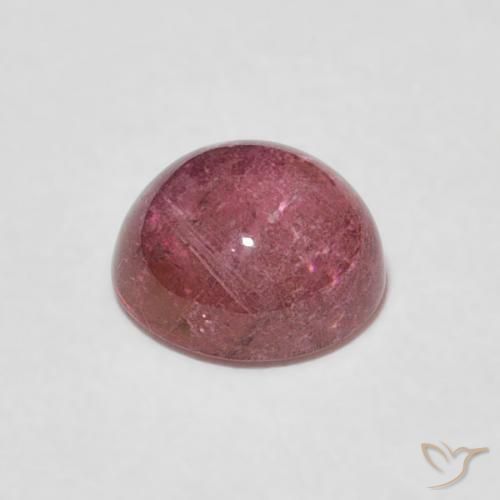 Tormalina Rosa scuro naturale da 1.05 ct, Rotondo, Trasparente