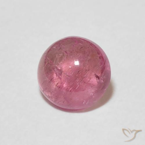 Tormalina Rosa gomma da masticare naturale da 0.86 ct, Rotondo, Trasparente