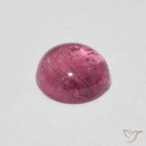 Tormalina Rosa gomma da masticare naturale da 0.86 ct, Rotondo, Trasparente