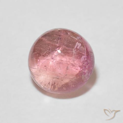 Tormalina Rosa arancio naturale da 1.27 ct, Rotondo, Trasparente