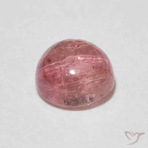 Tormalina Rosa arancio naturale da 1.27 ct, Rotondo, Trasparente
